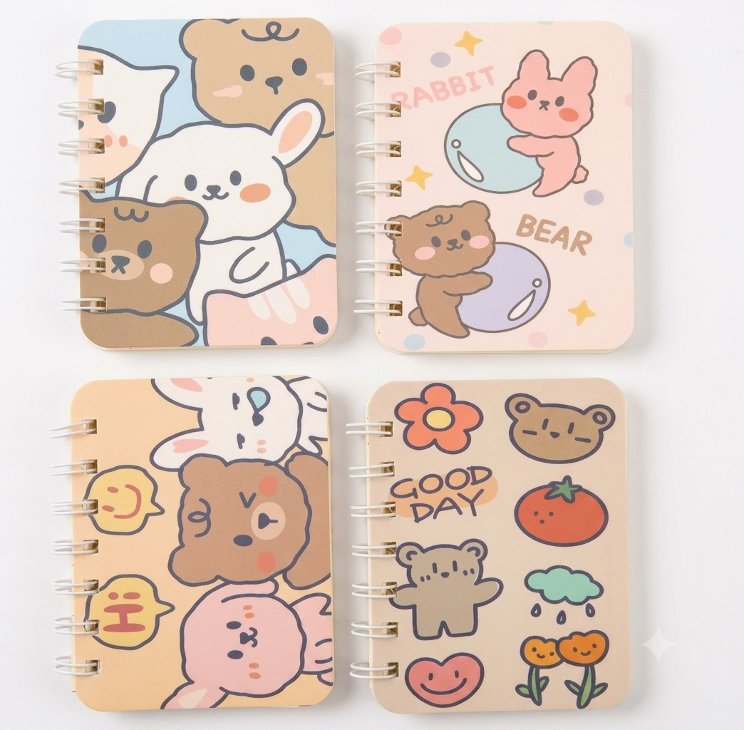 MINI LIBRETA OSITO Y CONEJO