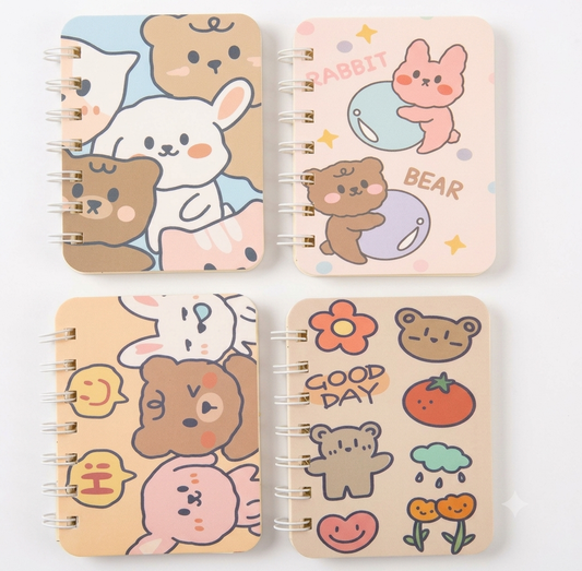 MINI LIBRETA OSITO Y CONEJO