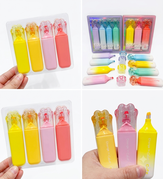 SET DE SUBRAYADORES HUELLITA GATITO