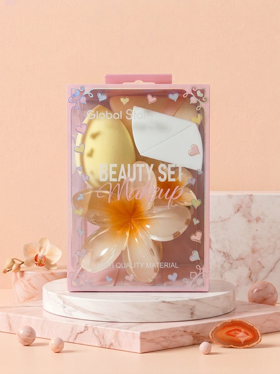 SET DE ESPONJAS + PINZAS PARA EL CABELLO